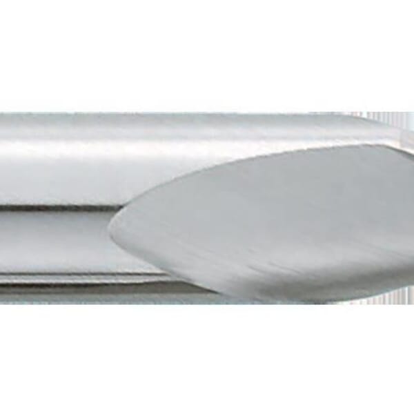 GARR 01040 160M Center Cutting Single End Square End Stub Length End Mill, 3/32 in Dia Cutter, 3/16 in Length of Cut, 2 Flutes, 1/8 in Dia Shank, 1-1/2 in OAL, Uncoated