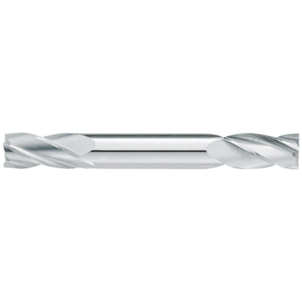 GARR 06600 875M Center Cutting Stub Length Double End Square End Mill, 6 mm Dia Cutter, 12 mm Length of Cut, 4 Flutes, 6 mm Dia Shank, 65 mm OAL, Uncoated