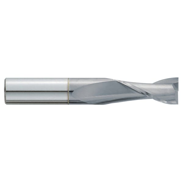 GARR 11064 220MC Center Cutting Square End Standard Length End Mill, 7/64 in Dia Cutter, 3/8 in Length of Cut, 2 Flutes, 1/8 in Dia Shank, 1-1/2 in OAL, TiCN Coated