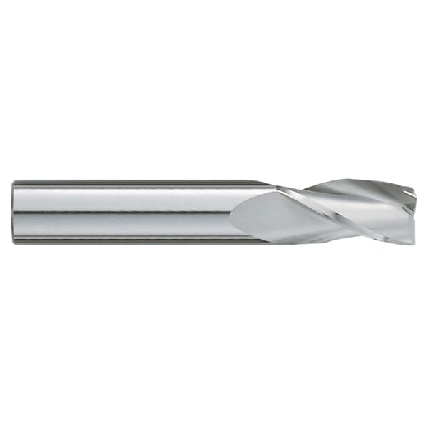 GARR 37100 823M Center Cutting Standard Length Square End Mill, 6 mm Dia Cutter, 19 mm Length of Cut, 3 Flutes, 6 mm Dia Shank, 65 mm OAL, Uncoated