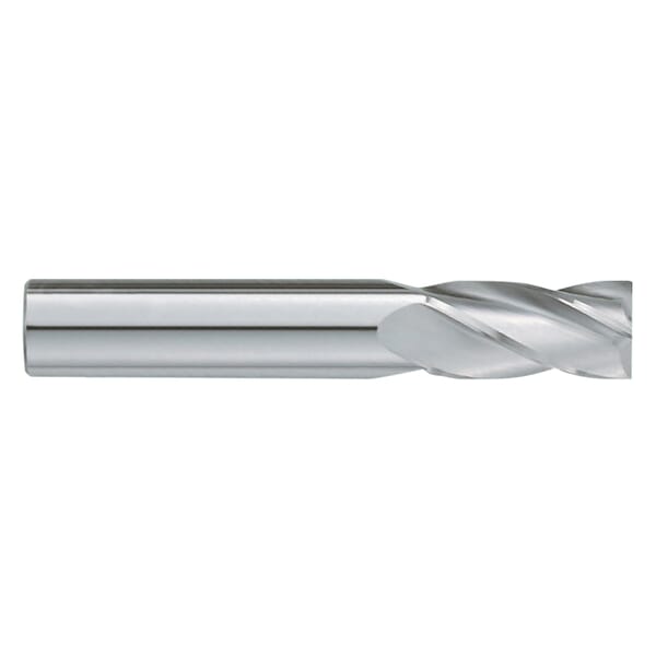 GARR 13150 230M Center Cutting Single End Square End Standard Length End Mill, 1/4 in Dia Cutter, 3/4 in Length of Cut, 4 Flutes, 1/4 in Dia Shank, 2-1/2 in OAL, Uncoated