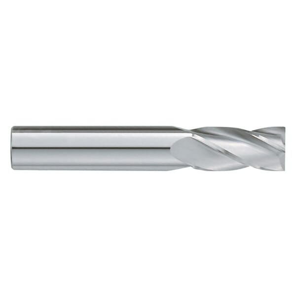 GARR 26070 290M Center Cutting Square End Standard Length End Mill, 3/8 in Dia Cutter, 7/8 in Length of Cut, 4 Flutes, 3/8 in Dia Shank, 2-1/2 in OAL, Uncoated