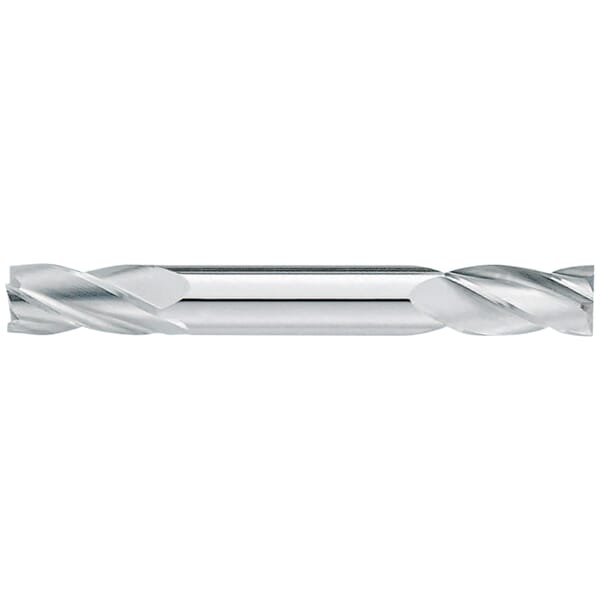 GARR 30060 430M Center Cutting Double End Square End Standard Length End Mill, 5/32 in Dia Cutter, 7/16 in Length of Cut, 4 Flutes, 3/16 in Dia Shank, 2-1/2 in OAL, Uncoated