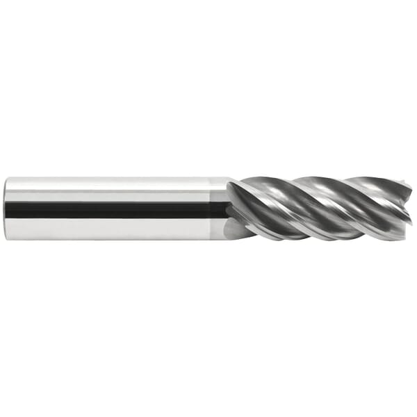 GARR 50098 V5 Center Cutting Variable Helix End Mill, 1 in Dia Cutter, 1-3/4 in Length of Cut, 5 Flutes, 1 in Dia Shank, 4 in OAL, AlCrN Coated
