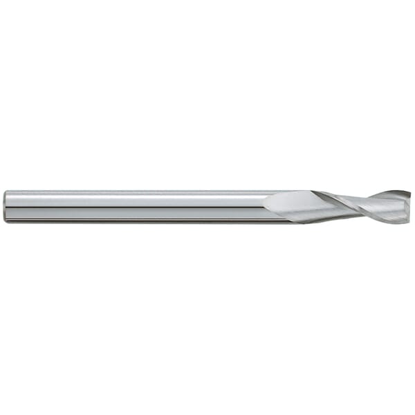 GARR 41190 620M Center Cutting Extra Length Square End Mill, 3/8 in Dia Cutter, 3 in Length of Cut, 2 Flutes, 3/8 in Dia Shank, 6 in OAL, Uncoated