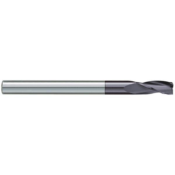 GARR 93197 643MA Center Cutting Extra Length Square End Mill, 10 mm Dia Cutter, 50 mm Length of Cut, 3 Flutes, 10 mm Dia Shank, 100 mm OAL, TiAlN Coated