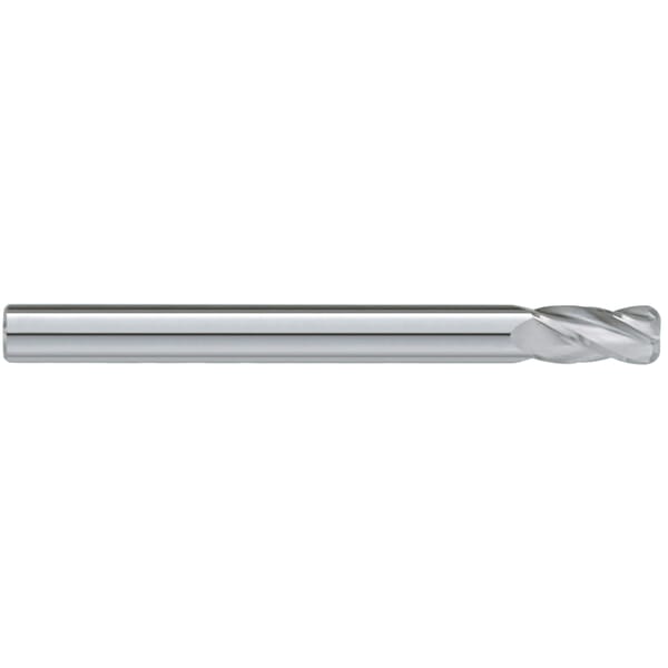 GARR 21140 630R Center Cutting Extra Length Single End Mill, 3/4 in Dia Cutter, 1/4 in Corner Radius, 3 in Length of Cut, 4 Flutes, 3/4 in Dia Shank, 6 in OAL, Uncoated