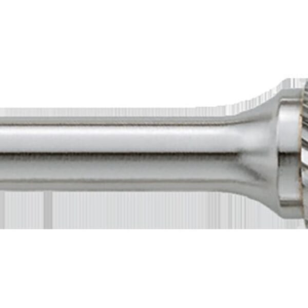 GARR 74123 Standard Rotary File/Burr, Radius End, Tree Head, 1/4 in Dia Head, 5/8 in L of Cut, Double Cut