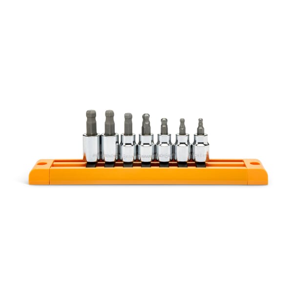 GEARWRENCH 80587 Driver Socket Bit Set, 3/8 in Drive, 7 Pieces, Polished Chrome