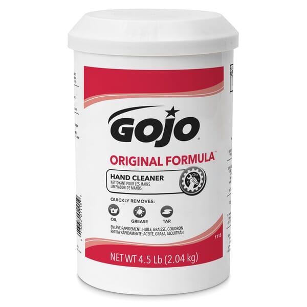 GOJO 1115-06 ORIGINAL FORMULA Hand Cleaner, 4.5 lb Nominal, Cartridge Package, Creamy Form, Solvent Odor/Scent, Opaque White/Yellow