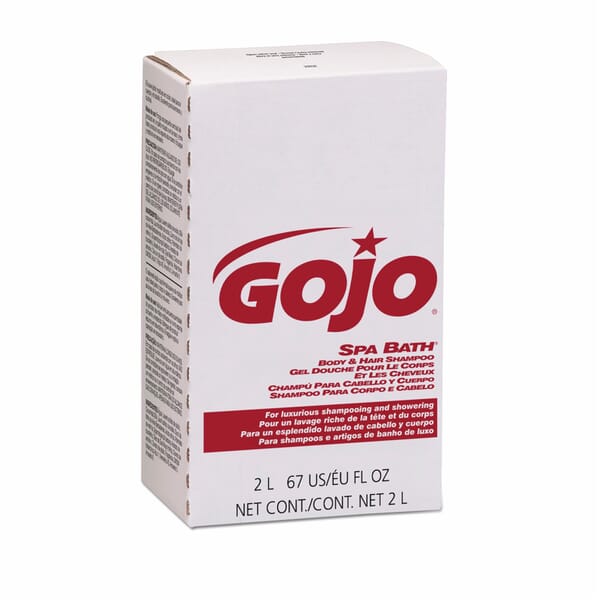 GOJO 2252-04 SPA BATH Precision Body and Hair Shampoo, 2000 mL, Bag-in-Box/Refill Package, Liquid Form, Citrus Odor/Scent, Orange/Red