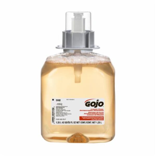 GOJO 5162-03 FMX-12 Luxury Antibacterial Handwash, 1250 mL Nominal, Dispenser Refill Package, Foam Form, Fresh Fruit Odor/Scent, Amber/Brown/Clear