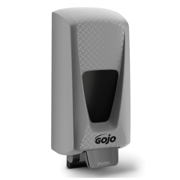 GOJO 7500-01 PRO TDX High Capacity Liquid Pushbutton Soap Dispenser, Diamond Plate Etching, 5000 mL Capacity, 6-3/4 in OAL, Wall Mount, ABS