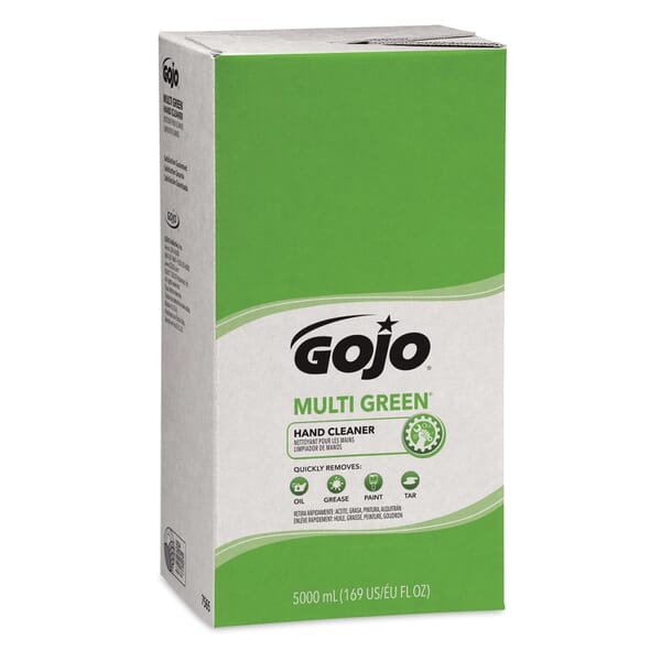 GOJO 7565-02 MULTI GREEN PRO TDX Waterless Hand Cleaner, 5000 mL Nominal, Refill Package, Plastic Polyethylene Beads Form, Citrus Odor/Scent, Green