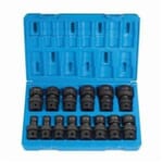 GP 1314U Universal Impact Socket Set, Imperial, 6 Points, 1/2 in Drive, 14 Pieces, Included Socket Size: 7/16 to 1-1/4 in, Molded Storage Case Container