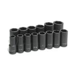 GP 8038D Deep Length Socket Set, Imperial, 6 Points, 3/4 in, 14 Pieces, Molded Storage Case Container