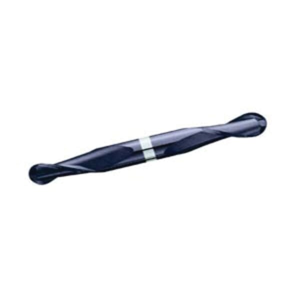 GARR 31157 520MA Ball Nose Center Cutting Double End Ball End Mill, 5/8 in Dia Cutter, 1-1/4 in Length of Cut, 2 Flutes, 5/8 in Dia Shank, 6 in OAL, TiAlN Coated