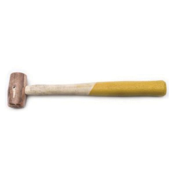 GEARWRENCH 69-480G Soft Face Hammer, 13 in OAL, 1-1/4 in Dia Flat/Striking Face, 1.5 lb Copper Head, Hickory Wood Handle
