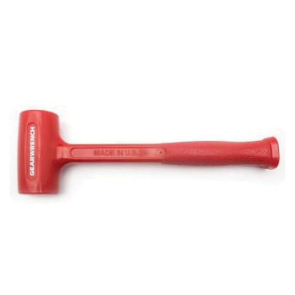 GEARWRENCH 69-531G 1-Piece Dead Blow Hammer, 11-1/4 in OAL, 1-3/4 in Dia Standard Face, 0.7 lb Polyurethane Head, Polyurethane Handle