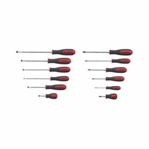GEARWRENCH 80051 Combination Screwdriver Set, 12 Pieces, ASME B107.15, Black Oxide