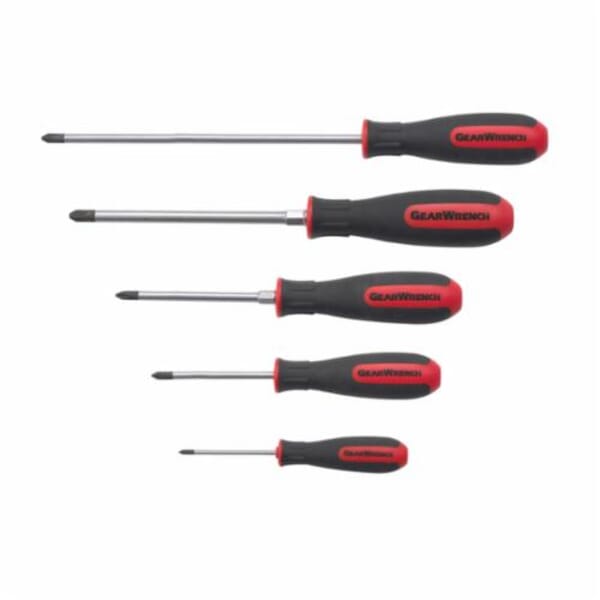 GEARWRENCH 80052 Screwdriver Set, 5 Pieces, ASME B107.15, Black Oxide