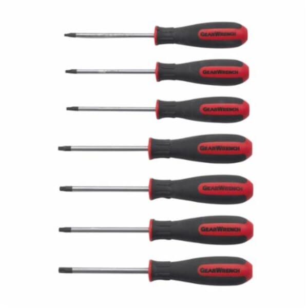 GEARWRENCH 80054 Screwdriver Set, 7 Pieces, ASME B107.15, Black Oxide Tipped