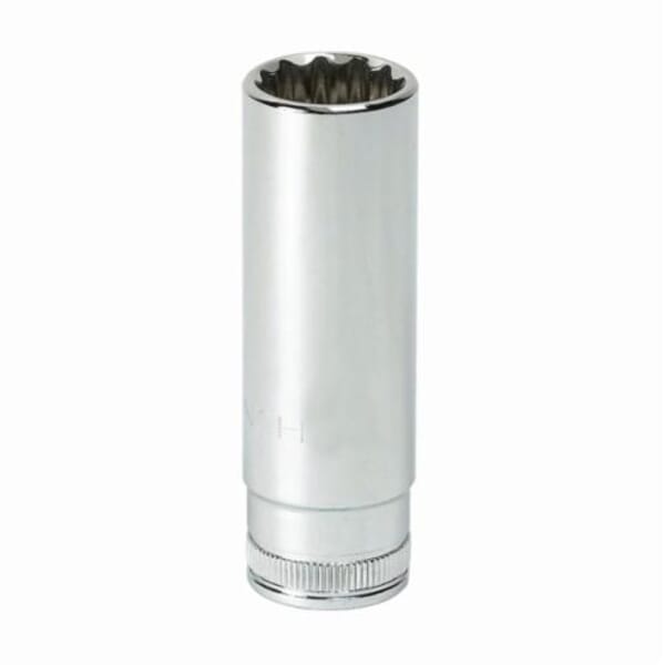 GEARWRENCH 80400 Deep Length Socket, 3/8 in Square Drive, 18 mm, 6 Points