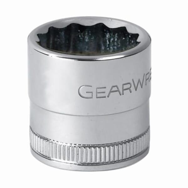 GEARWRENCH 80627 Standard Length Socket, 1/2 in Square Drive, 15 mm, 6 Points