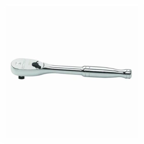 GEARWRENCH 81011F Hand Ratchet, 1/4 in Drive, Teardrop Head, 5.13 in OAL, Steel, Polished Chrome, ASME B1007.10