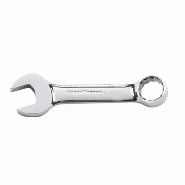 GEARWRENCH 81631 Open End Stubby Length Combination Wrench, 13/16 in Wrench, 12 Points, 15 deg Offset, 5.752 in OAL, Premium Alloy Steel, Polished Chrome
