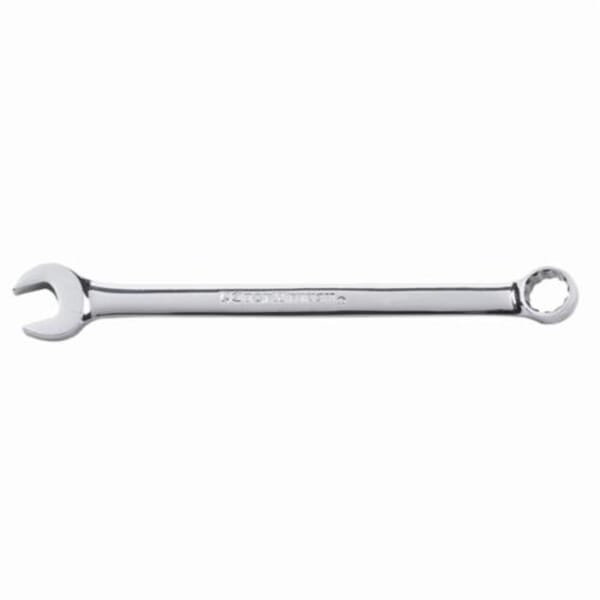GEARWRENCH 81667 Long Length Open End Combination Wrench, 10 mm Wrench, 12 Points, 15 deg Offset, 166 mm OAL, Premium Alloy Steel, Polished Chrome