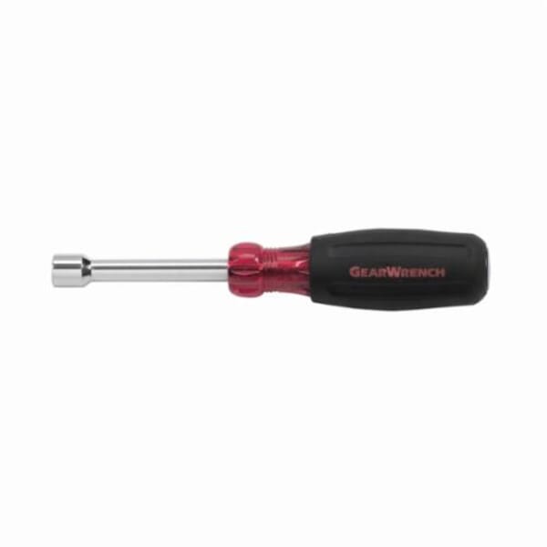 GEARWRENCH 82759 Nutdriver, 8 mm, Hollow Shank, Black/Red Cushion Grip Handle