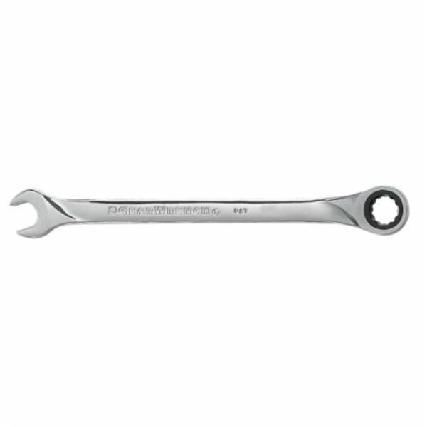 GEARWRENCH 85009 XL Series Open End Combination Wrench, 9 mm Wrench, 12 Points, 0/15 deg Offset, 6-1/2 in OAL, Polished Chrome/Nickel Plated