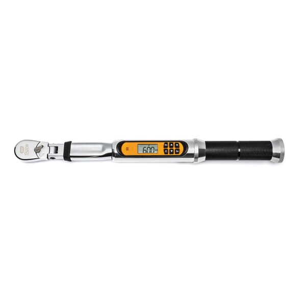 GEARWRENCH 3/8" 120XP Flex Head Electronic Torque Wrench with Angle, 2 to 20 ft-lb, Ratcheting Head