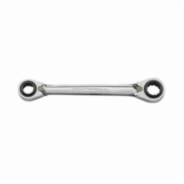 GEARWRENCH 85203 Double Box End Wrench, 13/16 x 7/8 in, 15/16 x 1 in Wrench, 12 Points, 0 deg Offset, 11.42 in OAL, Steel, Nickel Chrome