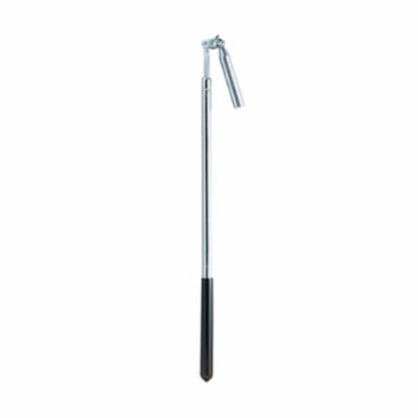 GENERAL 394 Extra Long Telescopic Magnetic Pickup With Locking Pivot Joint, Pocket Clip, 27 in L Extended, 5 lb Pull, Cushion Grip Handle, Steel/Vinyl