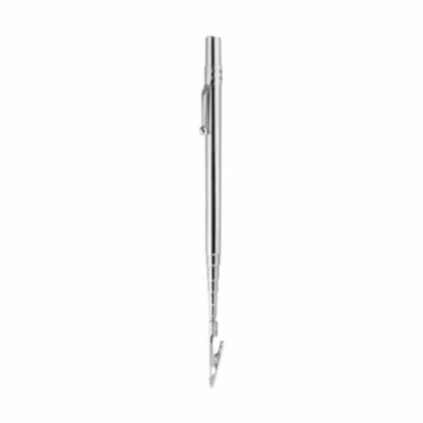 GENERAL 400 Telescoping Alligator Clip, 3/16 in Jaw Opening, Steel, Polished Chrome