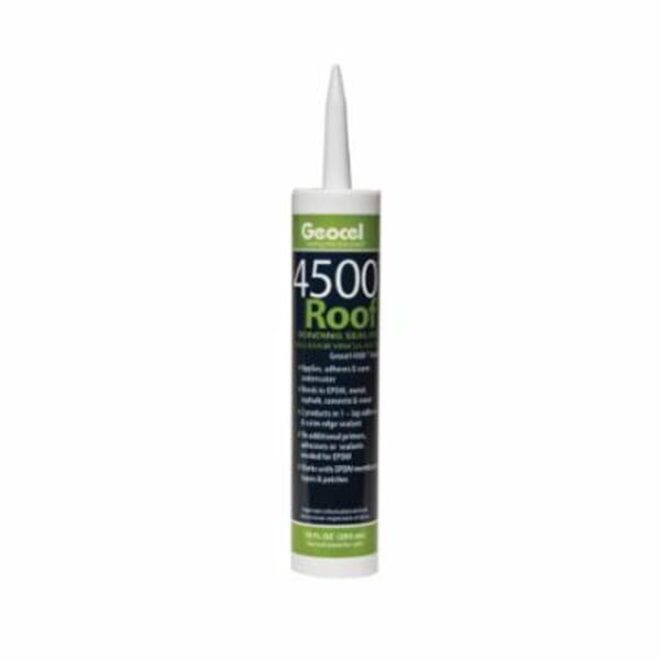 Geocel GC55103 4500 1-Component Roof Bonding Sealant, 10 oz Cartridge, Black, Scypolymer Base