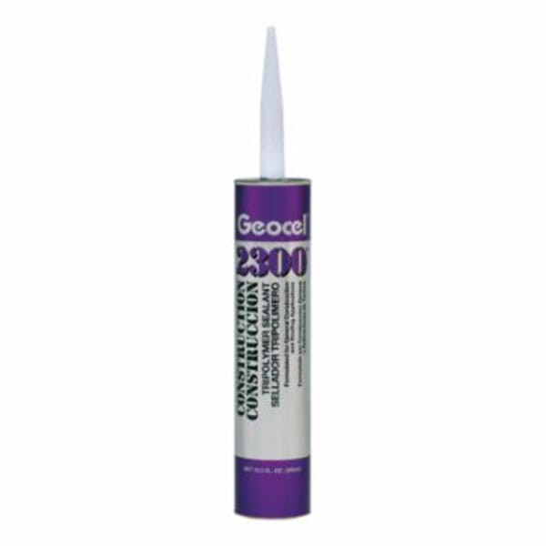Geocel GC66102 2300 1-Component High Performance Construction Tripolymer Sealant, 10.3 oz Cartridge, Gray, Polymer Base