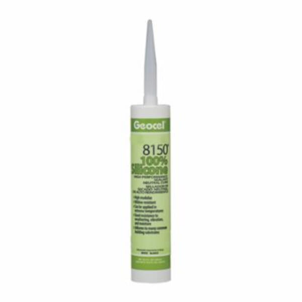 Geocel GC68125 8150 High Performance Neutral Cure Sealant, 10.3 oz Cartridge, Clear, Silicone Base