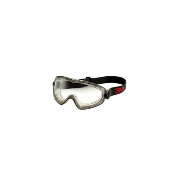 3M 7010302104 2890 Non-Vented Sealed Safety Goggles, Anti-Fog/Anti-Scratch Clear, Yes % UV Protection, Elastic Strap, ANSI Z87.1-2015