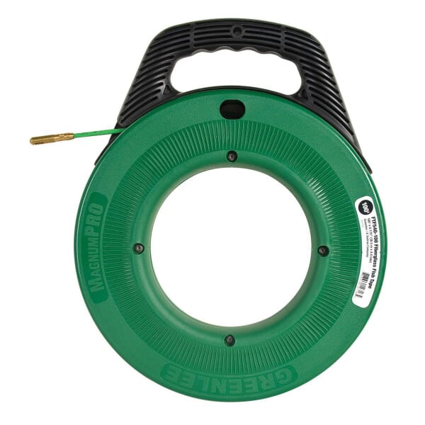 Greenlee MagnumPRO FTF540-100 Lightweight Non-Conductive Fish Tape, 11/64 in W Tape, 100 ft L Tape, Fiberglass Tape