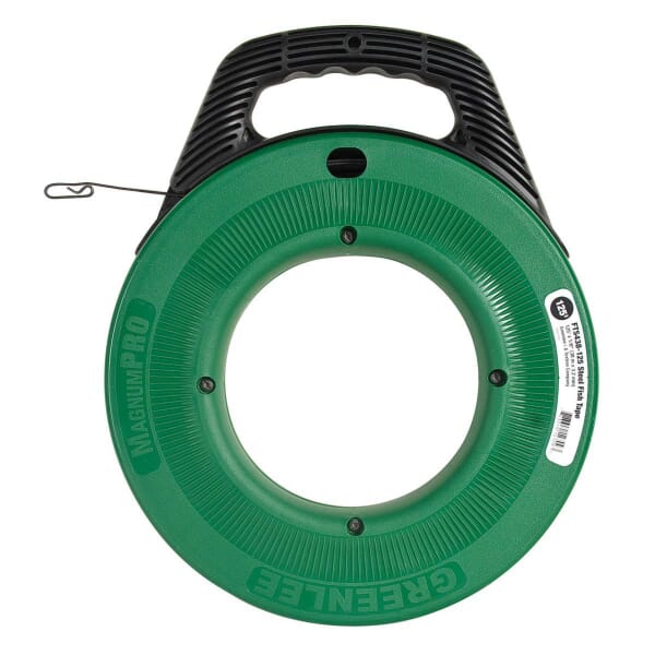 Greenlee MagnumPRO FTS438-125 Fish Tape, 1/8 in W Tape, 125 ft L Tape, Flat Profile, Steel Tape