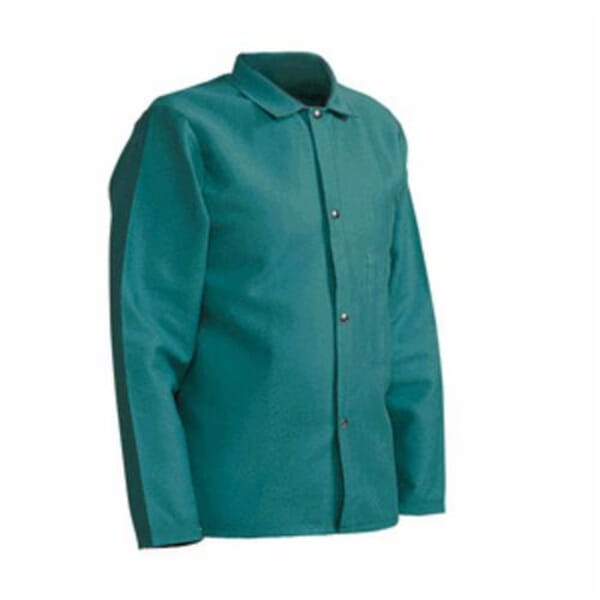 Guard-Line Flame Resistant Jacket, Green, Cotton, Resists: Flame