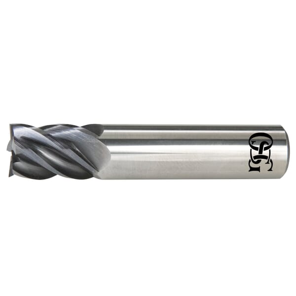 HY-PRO VGM5-0243 High Performance Center Cutting Single End Square Variable Geometry Corner Radius End Mill, 3/4 in Dia Cutter, 0.03 in Corner Radius, 3-3/4 in Length of Cut, 5 Flutes, 3/4 in Dia Shank, 7 in OAL, EXO Coated