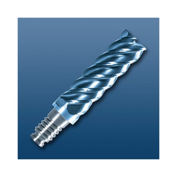 Haimer DL25F1105LL2500CDA Long Version Power Milling Head With Chip Breaker, Chamfer Mill Milling Tip, Solid Carbide, 5 Flutes, Material Grade: H, K, M, N, P, S