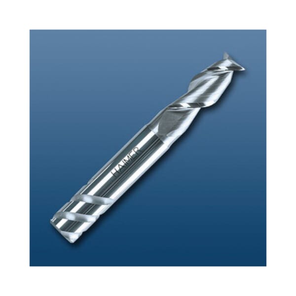 Haimer F4002NNL1600CA- Center Cutting Power End Mill, 16 mm Dia Cutter, 0.16 in Corner Radius, 32 mm Length of Cut, 2 Flutes, 16 mm Dia Shank, 93 mm OAL