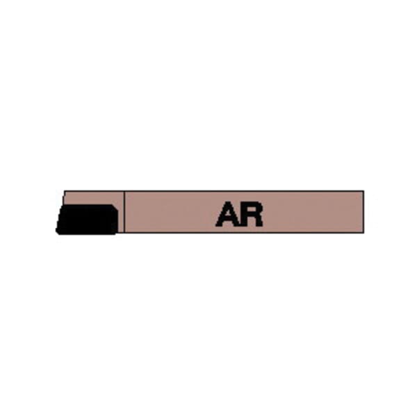 Hannibal 11110 Premium Single Point Tool Bit, Carbide Tip, 883/C2 Tip Material Grade, AR Style, 4 in L x 5/8 in W x 5/8 in H Shank, Right Hand Cutting, Industry Standard Number: AR-10