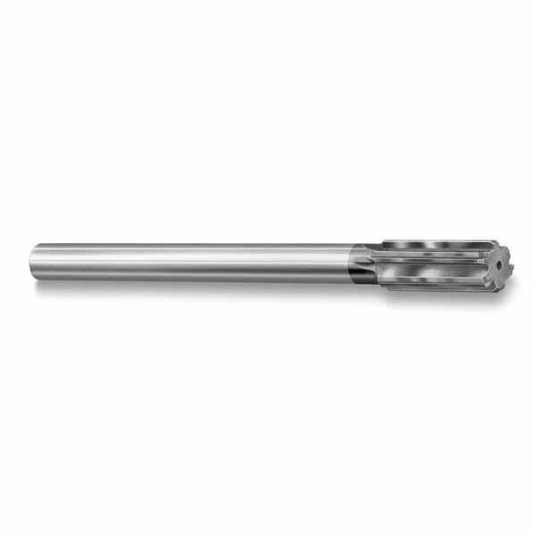 Hannibal 80009 800F Material Specific Chucking Reamer, 9/64 in Dia x 3-1/2 in OAL, 0.1255 in Dia Straight Shank, Straight Flute