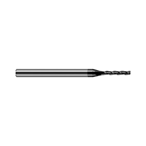 Harvey Tool 12745-C4 Center Cut Imperial Long Length Miniature Square End Mill, 0.045 in Dia Cutter, 0.225 in Length of Cut, 3 Flutes, 1/8 in Dia Shank, 2-1/2 in OAL, DLC